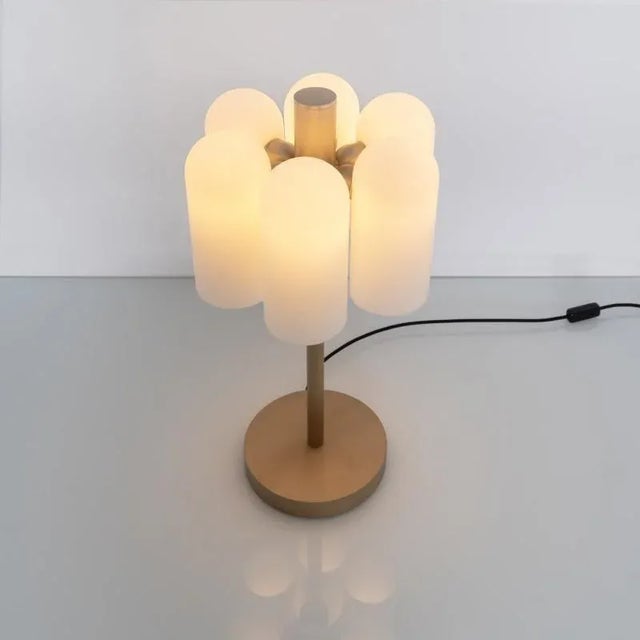 Odyssey 6 Brass Table Lamp by Schwung For Sale - Image 4 of 5
