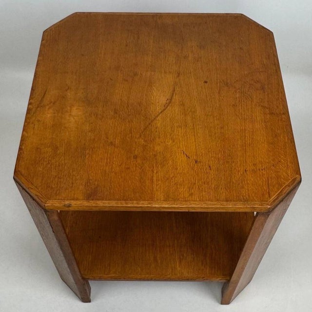 20th Century English Golden Oak Side Table For Sale - Image 3 of 9