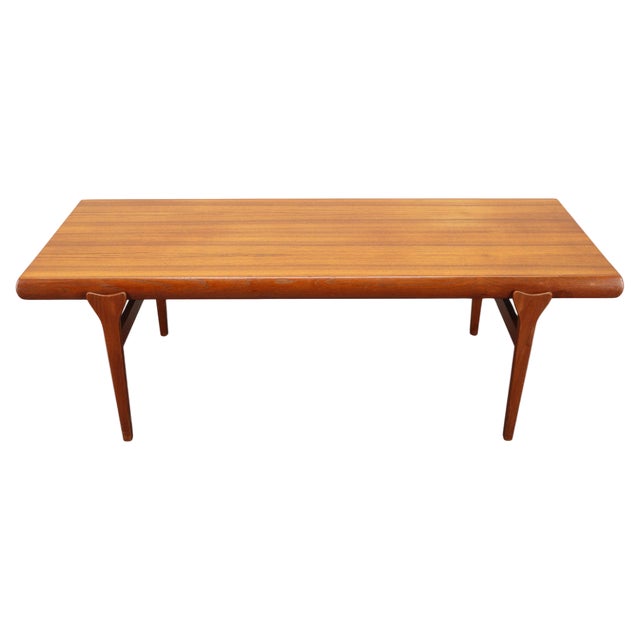 Teak Coffee Table attributed to Johannes Andersen for CFC Silkeborg, Denmark, 1960s For Sale