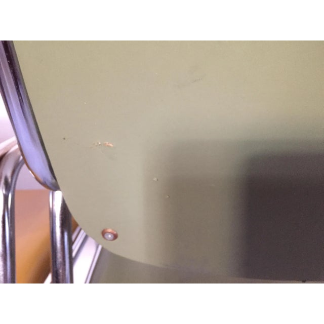 1970s Vintage Modern Global Upholstery Company, Ltd. Tubular Chrome Occasional Arm Chairs- Set of 2 For Sale - Image 10 of 12