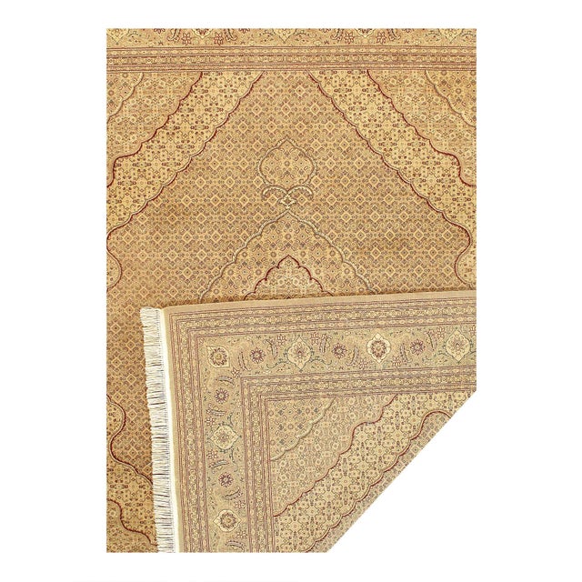 Traditional Pasargad DC Genuine Tabriz Fish Design Silk & Wool Pile Rug For Sale - Image 3 of 3
