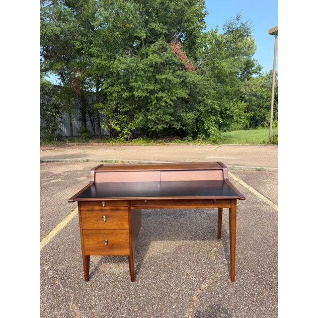 Mid-Century Modern 1950s Drexel Profile Executive Desk by John Van Koert For Sale - Image 3 of 12