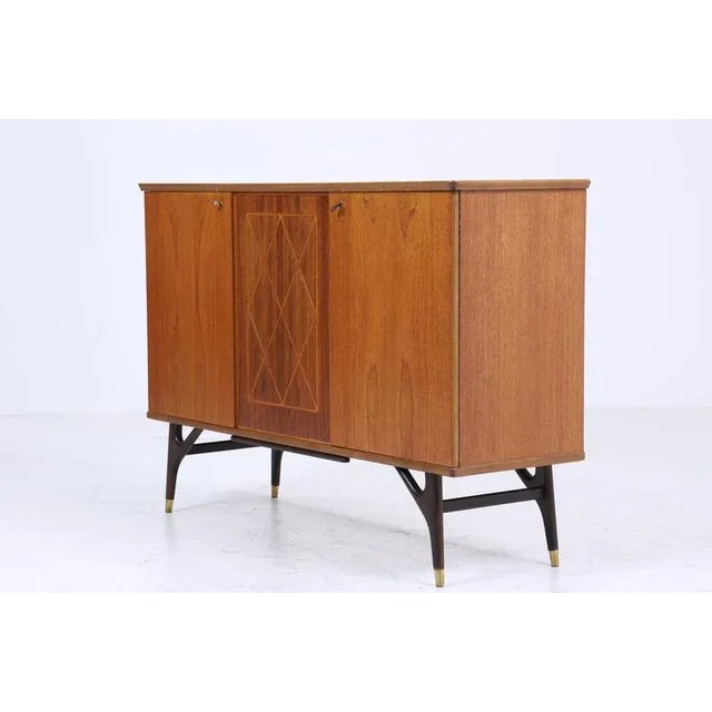 Mid-Century Highboard with Inlays from AB Tabergsmöbler, 1960s For Sale - Image 10 of 11