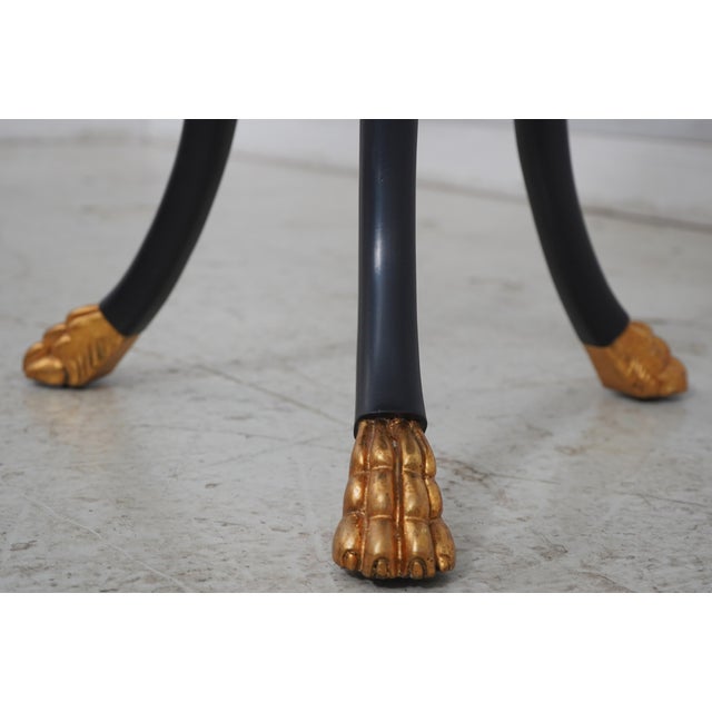 Wood Baker French Regency Round Tripod Table W. Decorated Top For Sale - Image 7 of 15