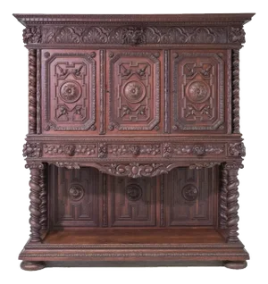 19th C, 1800s, Antique Louis XIII Style, Carved Wood, French Twist, Cupboard!!