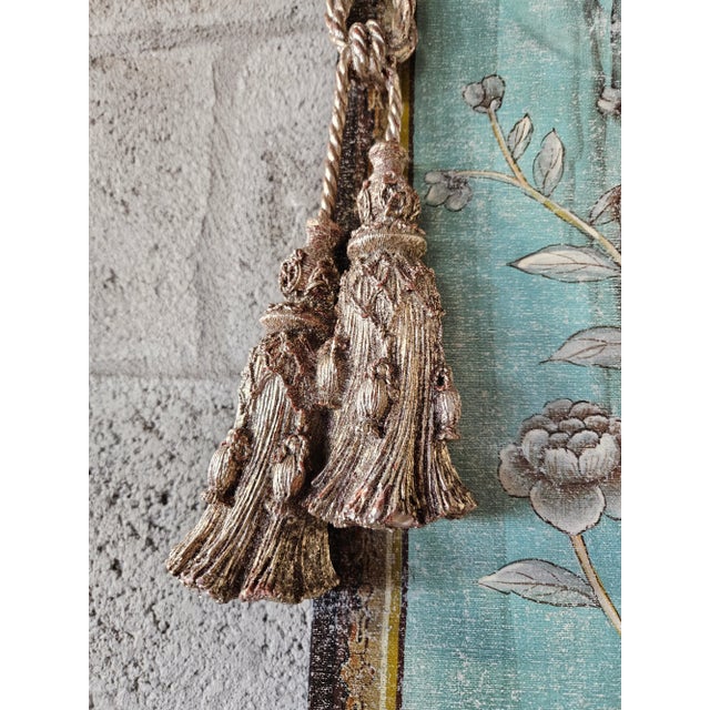 Early 21st Century Early 21st Century Painted Wall Panels of Birds With Tassels- a Pair For Sale - Image 5 of 12