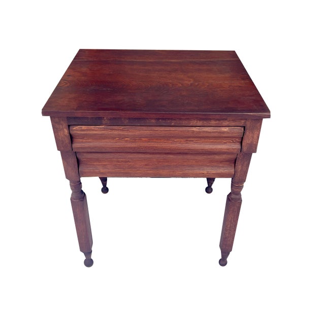 Stately mid 1800s federal style, new-york-leg nightstand with two drawers. In amazing shape for its age.. 22W x 18.5D x...