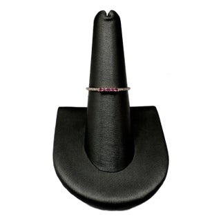 Ruby and Diamond Stackable Band in 14kt Rose Gold - Size 6.5, New For Sale