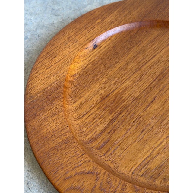 Wood Teak Plates Set of 4 Danish Mid-Century Modern Vintage For Sale - Image 7 of 13