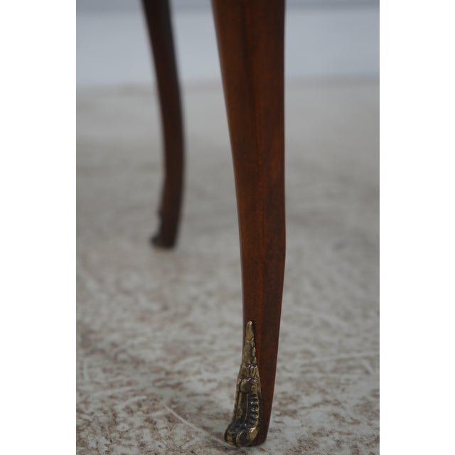 Theodore Alexander Burl Mahogany 2 Tier Plant Stand For Sale - Image 9 of 15