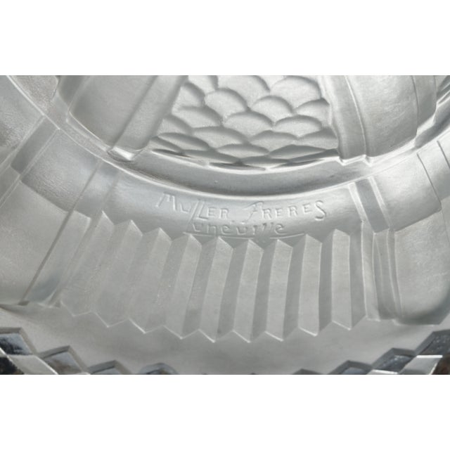 French Art Deco Pendant Light by Muller Freres 1930 France - 2 Available For Sale - Image 9 of 10