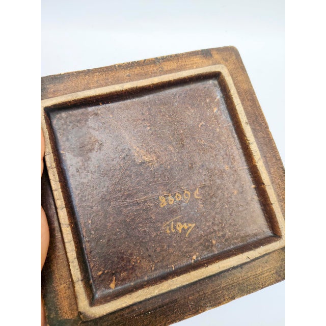 Blue Mid-Century Modern Smoking Set with Ashtray and Lighter by Aldo Londi for Bitossi, 1960s, Set of 2 For Sale - Image 8 of 13