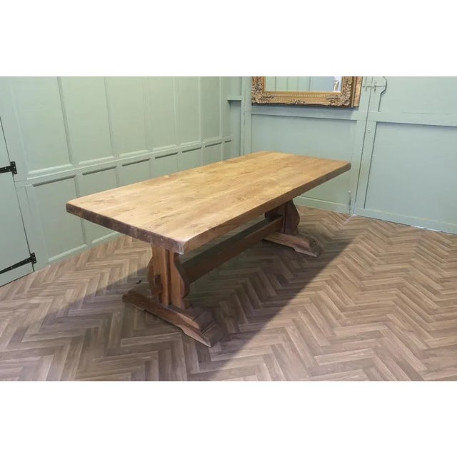 Large French Oak Farmhouse Table For Sale - Image 3 of 8