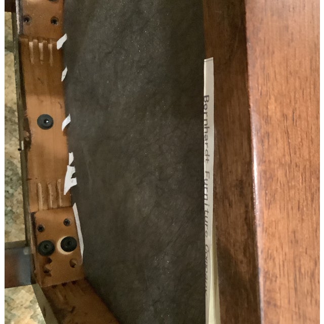 Brown Bernhardt Furniture Oval Back Upholstered Desk Chair For Sale - Image 8 of 9