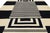 2020s Modern Navajo Style Hand-Woven Wool Flat-Weave Area Rug in Black & Ivory For Sale - Image 5 of 9