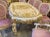 1990s French Rococo Style Pink and White Dining Table and Chairs - Set of 9 For Sale - Image 5 of 5