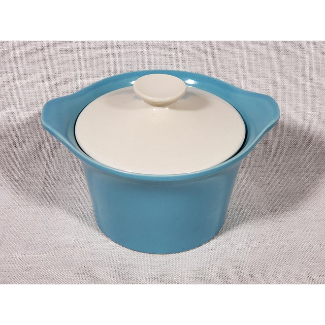Mid-Century Modern Vintage Original Mid Century Modern Atomic Style Shawnee Pottery Casserole Dish & Lid For Sale - Image 3 of 9