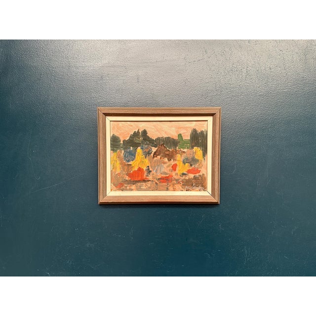 Nils Söderberg, Abstract Landscape, 1960s, Oil Painting on Panel, Framed For Sale - Image 12 of 15