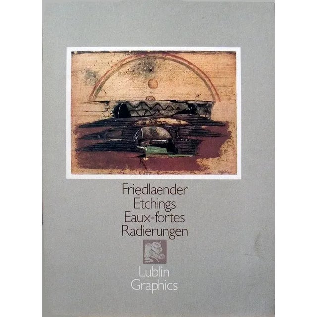 Modern 1972 Johnny Friedlaender 'Friedlaender Etchings Eaux-Fortes Radierungen' Modernism Brown,Gray USA Book For Sale - Image 3 of 3
