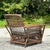 Wood Vintage Coastal Palecek President’s Stick Rattan Lounge Chair For Sale - Image 7 of 9