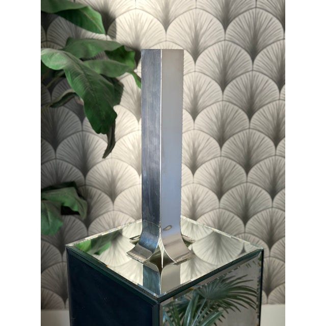 Vintage Mid-Century Modern Italian "Stele" Silver Vases/Candlestick Holders by Lino Sabattini For Sale - Image 15 of 17