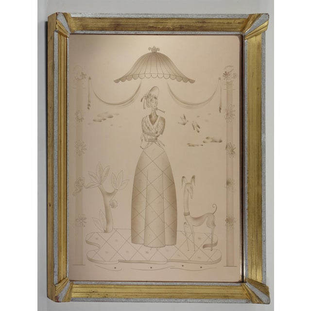 Art Deco Modernist Italian Pink Wall Mirror from Brusotti, 1930s For Sale - Image 15 of 15