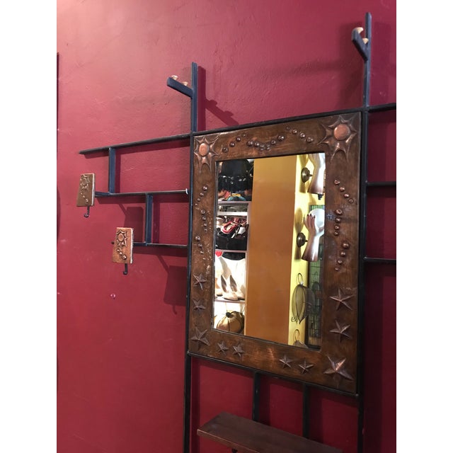 Black 1950s Hall Tree Coat Hat Rack Brutalist Mid Century For Sale - Image 8 of 12