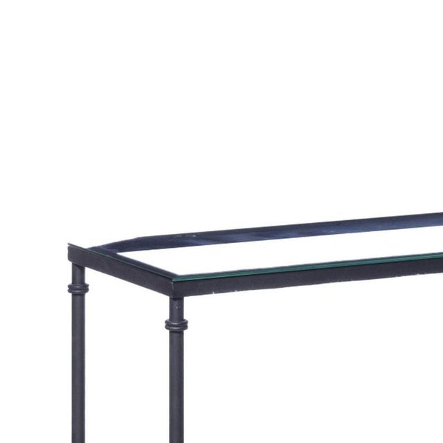 Furniture - Cast iron console table. Portuguese style; 20th century; glass top. Dimensions: 76 cm x 153 cm x 49 cm. I have...