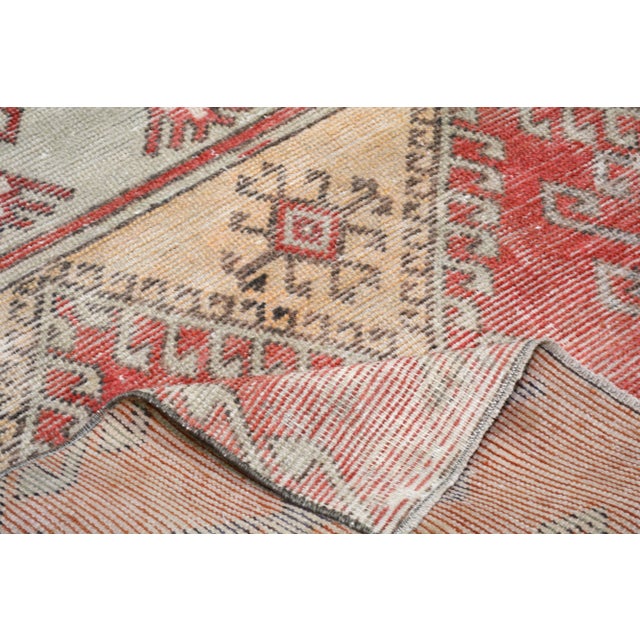 Turkish Vintage Turkish Anatolian Hand Knotted Wool Rug, 3'1"x10' For Sale - Image 3 of 4