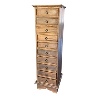 1930s Spanish Colonial 10 Drawer Wooden Lingerie Chest For Sale