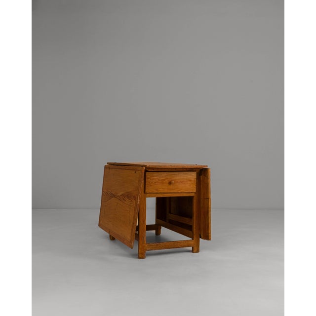 19th Century Swedish Wooden Drop Leaf Table In Original Patina For Sale - Image 9 of 18
