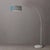 Mid-Century Modern 1960s Adjustable Mid Century Floor Lamp - 92" Modern Arc Lamp, Satin Nickel Finish, Pool Blue Linen Shade, Dimmable For Sale - Image 3 of 4