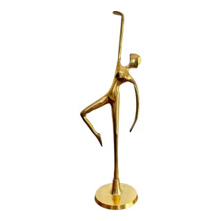 Vintage Modernist Brass Sculpture "Dancer" For Sale