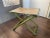 Wood Vintage Regency Italian Beech and Leather Foldable Stool For Sale - Image 7 of 11