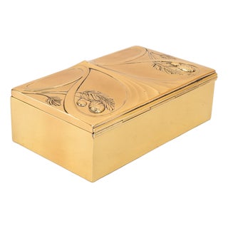 Jugendstil Brass Jewelry Box, Vienna, 1908 For Sale