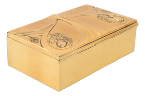 Jugendstil Brass Jewelry Box, Vienna, 1908