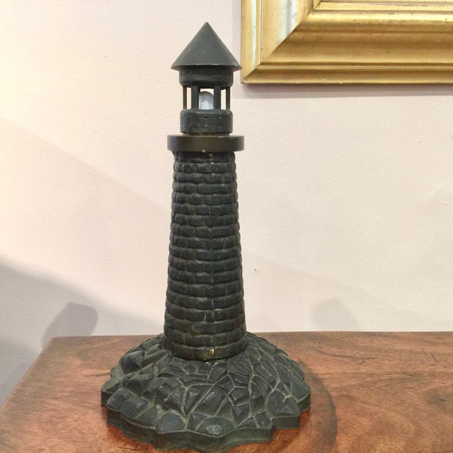 1930s Cast Bronze Lighthouse Lamp Chairish
