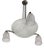 Art Deco French Chandelier in Silvered Bronze by Muller Frères, 1925 For Sale