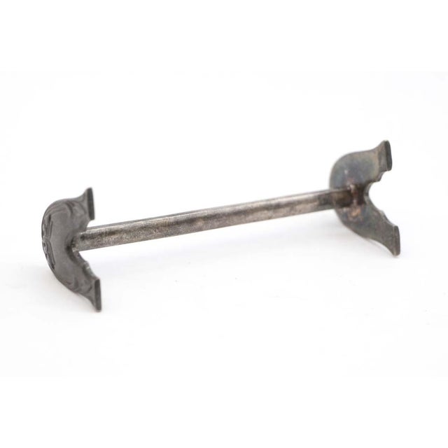 Set of 12 Vintage Nickel Knife Rest Stands For Sale - Image 6 of 6