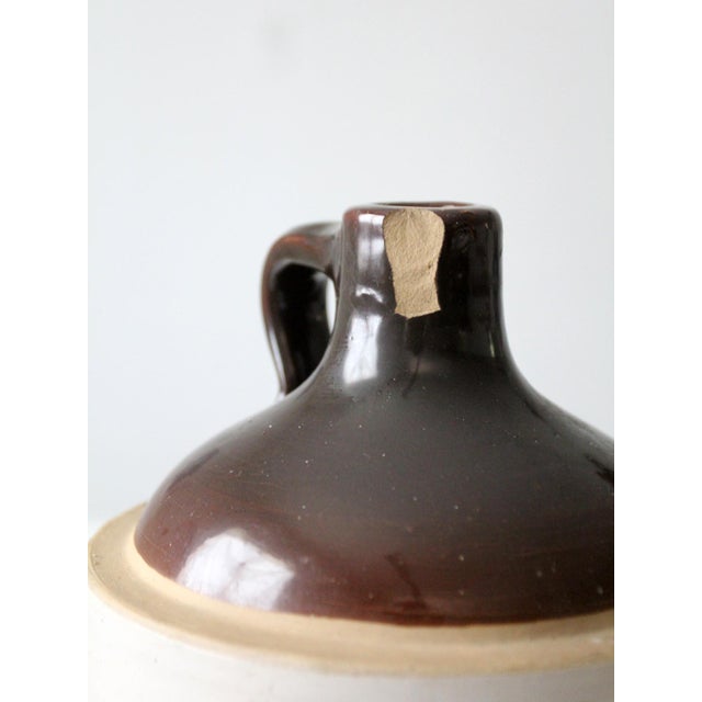 Brown Antique Stoneware Jug With Brown Glaze For Sale - Image 8 of 12