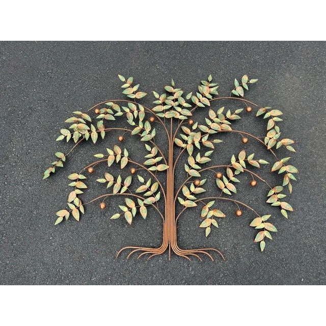 Large Mid Century Mixed Metal Tree of Life Wall Sculpture by Curtis Jere. For Sale In New York - Image 6 of 18