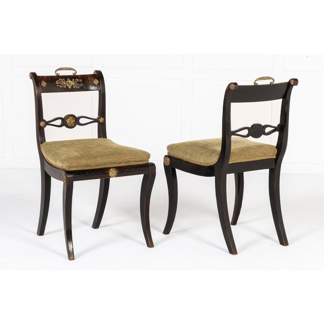 Set of six early 19th century english regency dining chairs set of six early 19th century english regency beech dining...