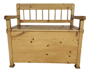 Solid Pine English Lift Top Entry Bench