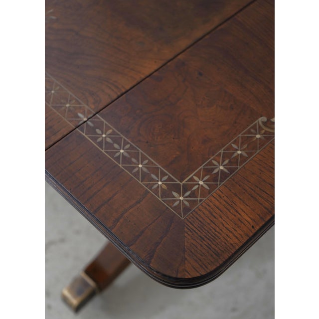 1990s Hekman Chinoiserie Decorated Dropleaf Coffee Table For Sale - Image 5 of 17