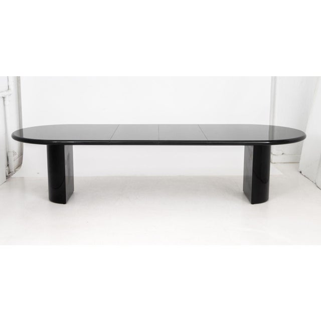 Intrex Postmodern Black Lacquered Dining Table For Sale - Image 10 of 14
