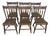 Antique Pennsylvania Folk Art Set of 6 Paint Decorated Arrow-Back Windsor Chairs, Circa 1850s For Sale