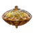Vintage Amber Glass Nadir Figueiredo Swirl Lidded Candy Dish For Sale