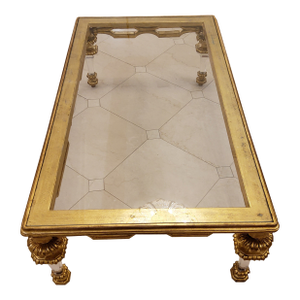 1990s Wooden Glass Coffee Table