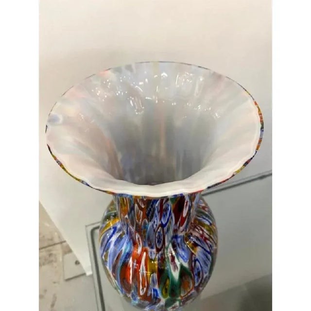 Glass Vase in Murano Style Glass by Simoeng For Sale - Image 7 of 9