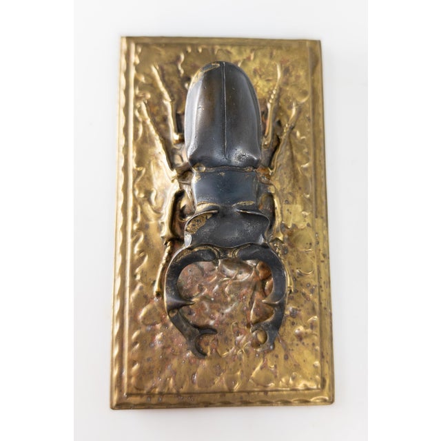 Figurative 19th Century Gilt Bronze and Copper Letter or Paper Clip in the Form of a Stag Horn Beetle For Sale - Image 3 of 11
